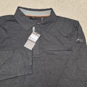NWT KJUS Inverness Long Sleeve Polo Men's 54 XL Gray Cashmere Blend Performance